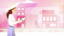 Illustration Frau beim Einkaufen mit Handy